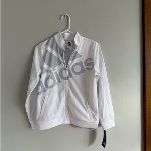 NWT kids Adidas Black and White Polka Dot Jacket